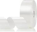 White Satin Ribbon 1-1/2 Inch 60 Yards, Solid Polyester Fabric Ribbon for Gift Wrapping, Flower Bouquet, Crafts, Wedding, Handmade Roses, Birthday and Festival Decor