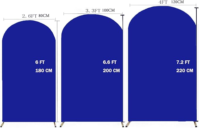 7.2 FT Arch Backdrop Cover, JFDYDM Royal Blue Wedding Arch Cover 7.2 FT, Arch Backdrop Stand Cover, Background Stand Covers for Party Celebration Proposal Birthday