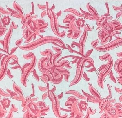 ATOSII Red Bloom 100% Cotton Rectangle Tablecloth, Block Print Floral Linen Table Cloth for Dining Parties Outdoors Weddings Holidays I 72 X 108 Inches, 8 Seater, Summer Farmhouse Grandmillennial