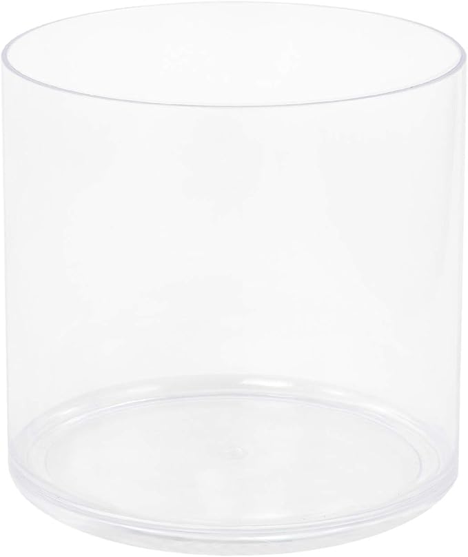 Royal Imports Flower Acrylic Vase Decorative Centerpiece for Home or Wedding by Royal Imports - Break Resistant - Cylinder Shape, 6" Tall, 6" Opening