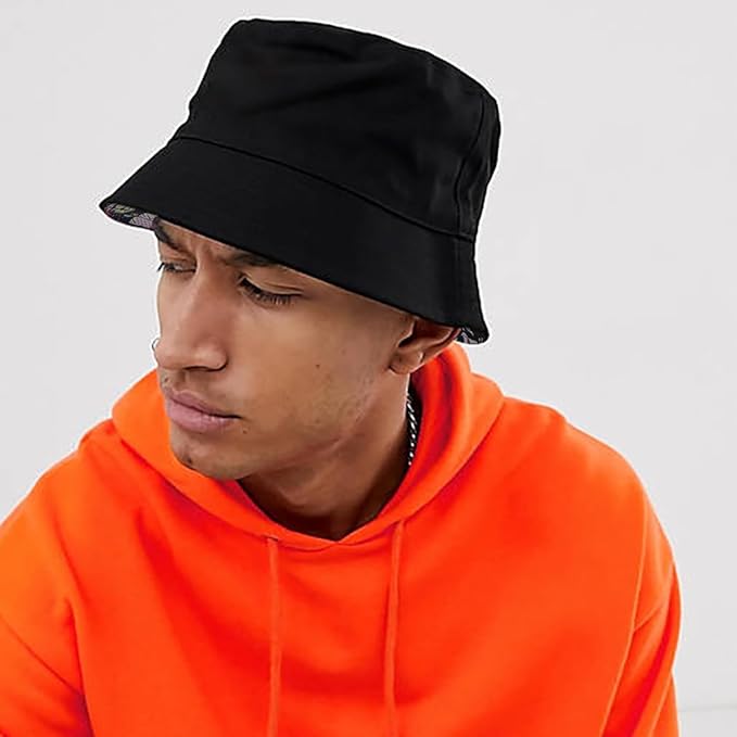 Malaxlx Bucket Hat Beach Sun Hat Fishing Hat for Women Men, Outdoor Travel Reversible Double Side Wear Fisherman Hat