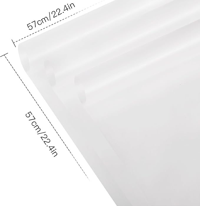 WRAPAHOLIC 20 Sheets Flower Wrapping Paper - 22.4 x 22.4 inch Pure Translucent White Water-Resistant Floral Bouquet Wrapping Paper, Florist Supplies Packaging for Wedding Birthday Gift DIY