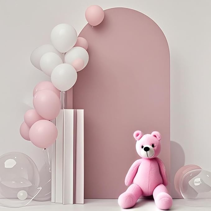 Dusty Rose Wedding Arch Cover 6.6 FT, Chiara Backdrop Stand Covers for Party Celebration Proposal Birthday