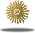 Riverside Designs Sunburst Metal Wall Art Steel Outdoor Decor - Heavy-Duty and Waterproof - Made in USA (24", Gold)