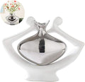 Anding Ceramic Vase Statue Silver Vase White Vase Home Decoration Pottery Decorative Sculpture (Silver vase-99691)