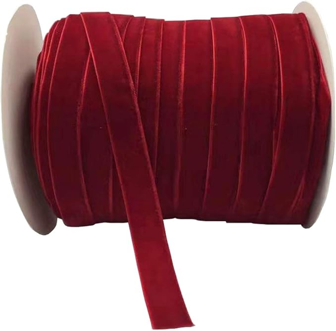 10 Yards Velvet Ribbon Spool (Red, 5/8")