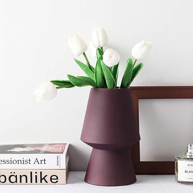 IPOPU 24PCS White Tulips Artificial Flowers Real Touch White Fake Tulips White Flowers Artificial for Decorations Centerpieces for Table Home Decor Indoor Flower Arrangements Artificial