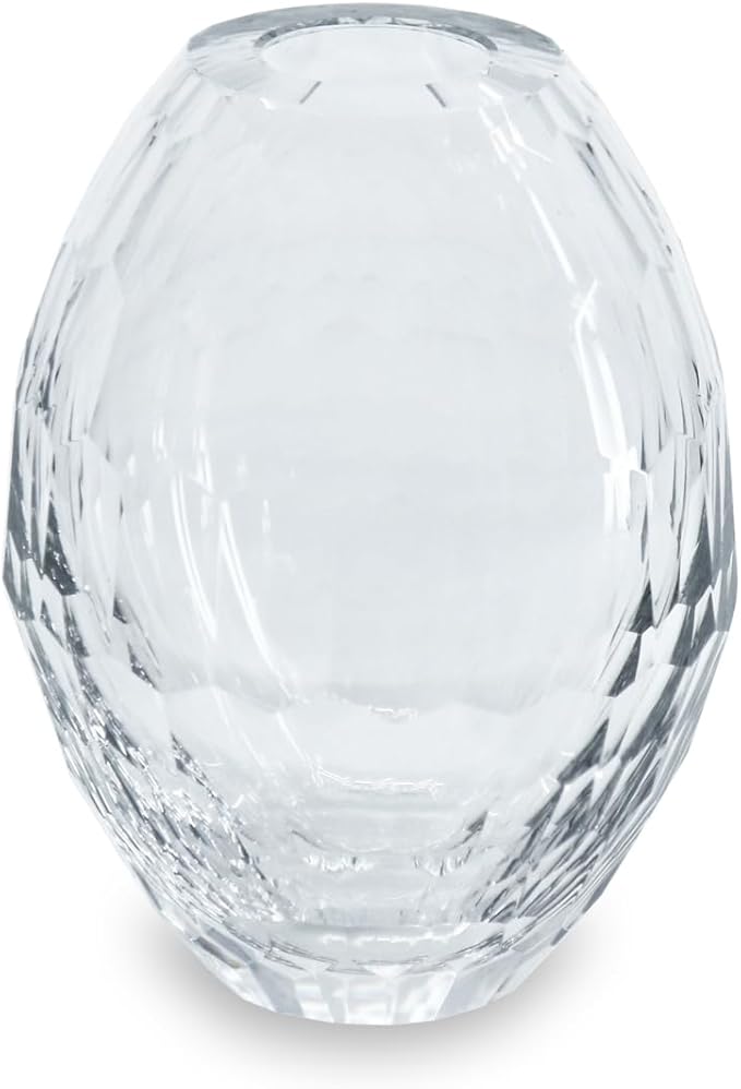 Beatriz Ball Glass Faceted Teardrop Bud Vase (Clear)