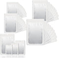 400 Pack 4 Size Bags with Clear Window,Scratch Resistant Hand Holographic Packaging Pouch,Resealable Bag for Small Bussiness Cookies Jewelry Candy Sample (White, 2.4×3.9,3x4.7,4×7,5.5×7.9 inch)