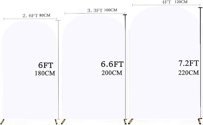 White 6FT Wedding Arch Cover, White Spandex Arch Backdrop Cover, Chiara Backdrop Cover for Festivals Birthday Party Banquet Ceremony Decoration