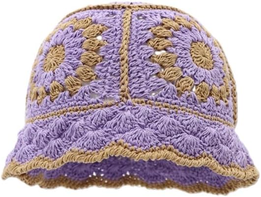 Winter Plush Fuzzy Bucket Hat Flower Fisherman Hats for Women Men Bucket hat
