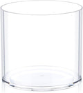 Flower Clear Plastic Vase Centerpiece for Home, Wedding Party, Clear Cylinder Wide Vase for Flowers, Decorative Wide Mouth Vase for Decor, Centerpieces, 6” × 6" Opening Round (Not Glass)