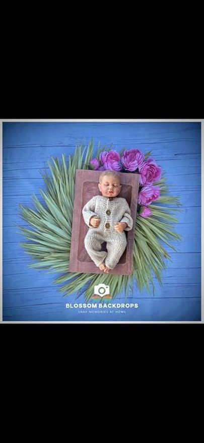 Blossom Flowers Decoration Wallpaper Newborn Baby Photography Background Backdrop Newborn Kids Baby Portrait Backdrop Photoshoot Photo Studio (White Flower Wood Bowl)