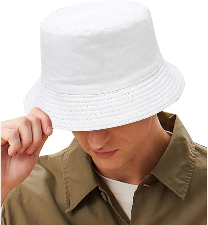 Malaxlx Unisex Bucket Hat Beach Sun Hat Aesthetic Fishing Hat for Men Women Teens, Reversible Double-Side-Wear