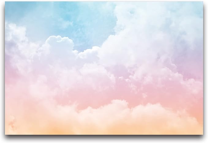 Cliouar-Wall Mural Wallpaper 3D Wallpaper Decorative Powder Cloud Bedroom Living Room Decor 103" x 69"(Not Self-Adhesive)