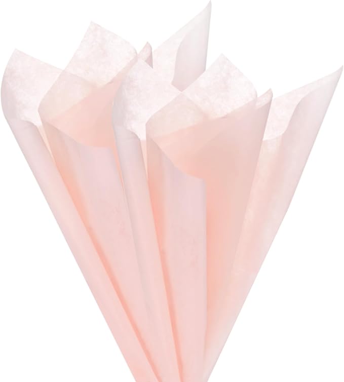 M METERXITY 38-Sheet Korean Cotton Wrapping Flower Paper, 11.8 Inch Waterproof Floral Wrapping Cotton Paper for Bouquets/Gift Packaging [Tender Pink]
