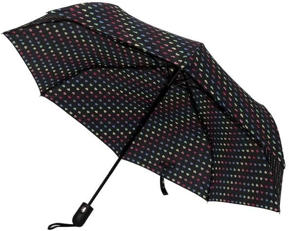 Nollia Windproof Automatic Travel Umbrella, Compact Portable with Reinforced Ribs for Sun & Rain