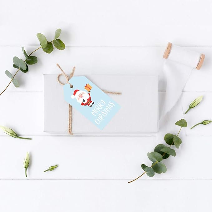 Andaz Press Christmas Holiday Classic Tags, Merry Christmas to from Classic Favor Tags, Santa Claus Design, for Holiday Events, 60-Pack