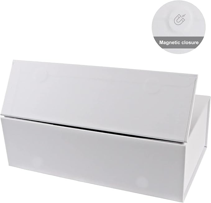 Gift Boxes White with Magnetic Closure Lid 10" X 6" X 3" Gift Boxe for Presents,Luxury for Gift Packaging, Bridesmaid Gifts Box, Magnetic Gift Boxe for Gifts, Cute Boxes,Birthday Gift Box,Christmas Gift Boxes(5PCS)