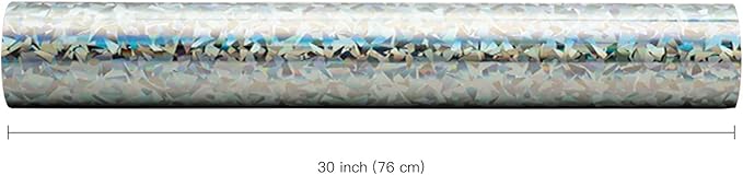 RUSPEPA Silver Geometric Pattern Colorful Metallic Wrapping Paper - Solid Color Paper Perfect for Wedding, Birthday, Christmas, Baby Shower - 30 Inches x 100 Feet
