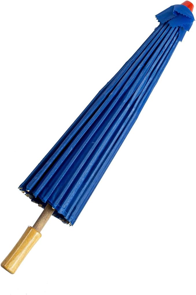 THY COLLECTIBLES 33" Japanese Chinese Umbrella Parasol for Wedding Parties, Photography, Costumes, Cosplay, Decoration and Other Events - Solid Color (Blue)