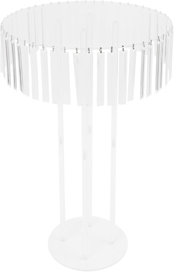 Acrylic Vases for Centerpieces | Flower Vases Stand | 31.5in Tall Wedding Centerpieces for Tables | Round Chandelier Pedestal Stand for Wedding Reception | with Round Base