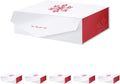 PACKHOME 6 Large Christmas Gift Boxes with Lids 13.5x9x4.1 Inches, Sturdy Collapsible Gift Boxes with Magnetic Closure (Red Snowflake Pattern)