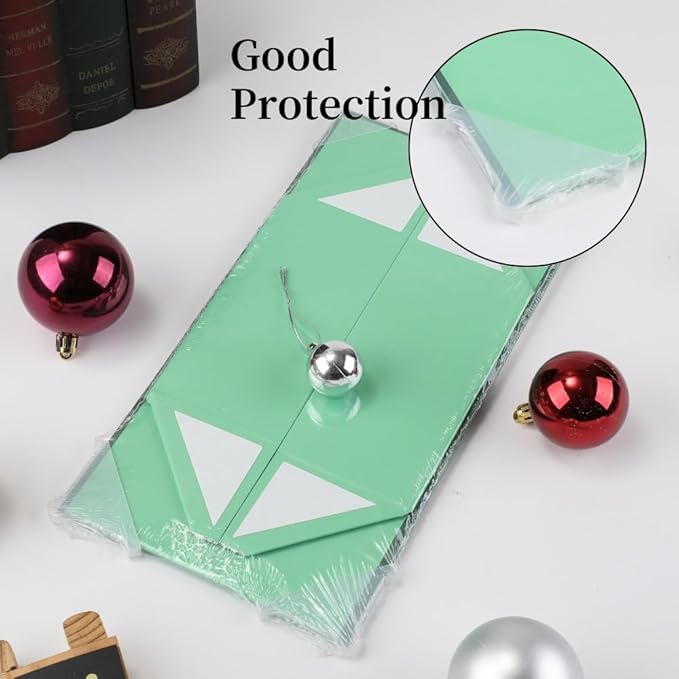 6 Pcs Small Green Gift Box 8x8x4 Inch Magnetic Gift Box Small Magnetic Box with Crinkle Paper Green Small Gift Box with Shredded Paper Luxury Gift Boxes with Lids for Presents