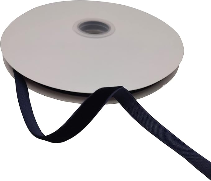 Navy Blue Velvet Ribbon Single Faced,3/8 Inch X 25Yards Spool