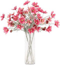 6 Pcs Artificial Calliopsis Flowers Fake Silk Flower Table Kitchen Home Garden Party Wedding Decoration Approx 24'' High Classic Pink No Vase