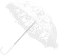 Hilitand Lace Umbrella White Embroidery Fashion Romantic Wedding Party Photography Decoration Umbrella Lightweight Mesh Parasol Lace Umbrella