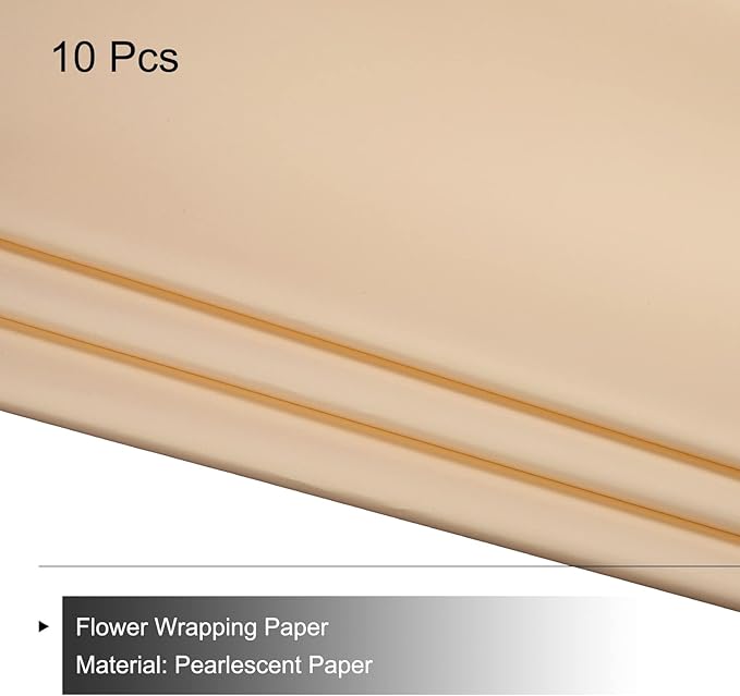 MECCANIXITY 10 Pcs Flower Wrapping Paper 22.8x22.8 Inch Waterproof Florists Wrapping Paper for Florist Bouquet Supplies, DIY Crafts, Gift/Gift Box Packaging Light Gray