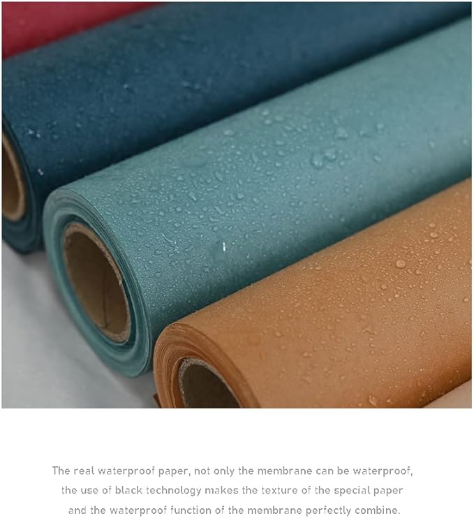 Korean Style Flower Wrapping Kraft Paper Roll Floral Wraps Bouquet Wrap Florist Paper Christmas Mother's Day Thanksgiving Day DIY Gift Packaging Paper (Color 9 Peacock Blue)
