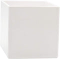 Royal Imports Flower Acrylic Vases Cubes - Decorative Centerpiece for Home or Wedding - Non Breakable Plastic, 6" - White