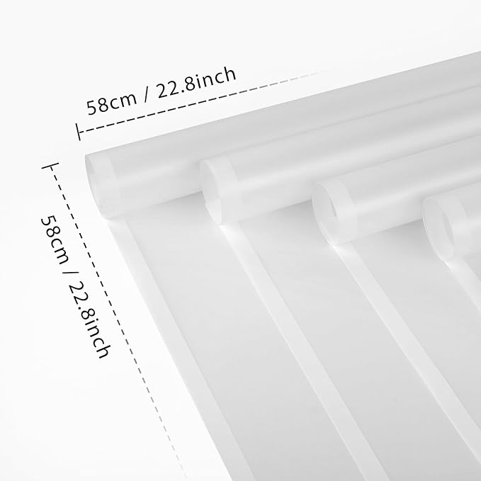 FUHITIM 20 Sheets Flower Wrapping Paper - Waterproof Floral Bouquet Packaging Paper for DIY Crafts，Florist Supplies Packaging Paper for Wedding Birthday Gift (Translucent White)