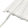 Chenkou Craft White 25 Yards 1/4" Velvet Ribbon Lots Bulk (White, 1/4"(6mm))