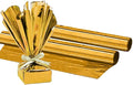 PMU (2 Gift Wrap Mylar Roll Metallic God 2-sided, 24 Inches X 8.3 Ft Roll 1.4 Mil Highly Reflective Mylar Film, Great for Gifts, Birthdays, Christmas, Baskets, Arts & Crafts