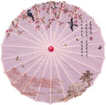 Parasol Chinese Style Classical Oil Paper Umbrella Rainproof Umbrella, Parasol Pendent Floral Mulitcolor Paper and Bamboo Painted Paper Parasol
