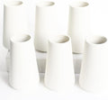 YANLING 6 Pack White Ceramic Vases for Home Decor, 6 Inch Modern Centerpieces for Pampas Grass, Table, Boho Flowers Decor