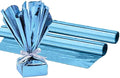 PMU (2 Gift Wrap Mylar Roll Metallic Baby Blue 2-sided, 24 Inches X 25 Ft Roll 1.4 Mil Highly Reflective Mylar Film, Great for Gifts, Birthdays, Christmas, Baskets, Arts & Crafts