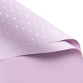 WRAPAHOLIC 20 Sheets Flower Wrapping Paper - 22.4 x 22.4 inch Purple and White Polka Dots Water-Resistant Floral Bouquet Wrapping Paper, Florist Supplies Packaging for Wedding Birthday Gift DIY