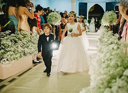 Bringsine Baby Breath Gypsophila White Fake Artificial Flowers for DIY Wedding Bouquets Bridal Shower Centerpieces Arrangements Party Tables Decorations 60 Pieces/Pack
