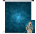 Kate 5x7ft Blue Abstract Backdrop for Photography Dark Blue Portrait Headshot Fabric Background Photo Studio Props