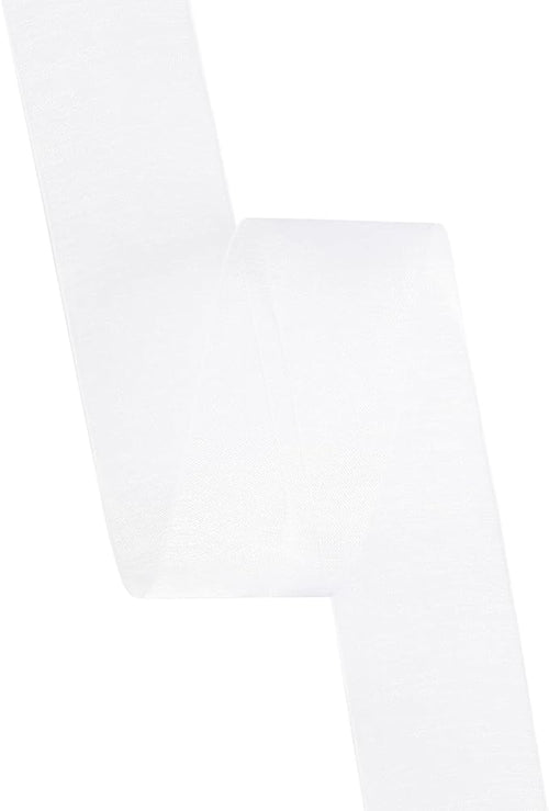 1-1/2 Inch White Shimmer Sheer Organza Ribbon Sheer Chiffon Ribbon 50 Yards-Roll Multiple Colors Available for Gift Wrapping Wedding Events Christmas Décor