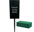 Metal Grave Vase Flower Holder in Ground Cemetery Vase Grave Decorations with Spikes and Floral Foam (Square) Black