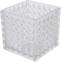 Angoily Transparent Square Glass Flowerpot Cube Shape Hydroponic Vase for Home Office Decoration Elegant Small Planter Pot Pure Material Easy to Clean