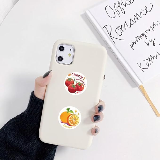 1000 Pcs Fruit Stickers Bulk 2 Roll 1 Inch,Food Pineapple Banana Mango Watermelon Strawberry Sticker Pack Gift for Party Favors Book Water Bottles Laptop,Vegetable Stickers for Kids Boys Girls School