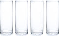 Enova Floral Clear Glass Flower Vase, 4W x 10H Inches Round Flower Vase, Pillar Candle Floating Candle Holders, Tall Cylinder Glass Vase for Flowers, Glass Vase for Home Decor, Wedding (Pack 4)