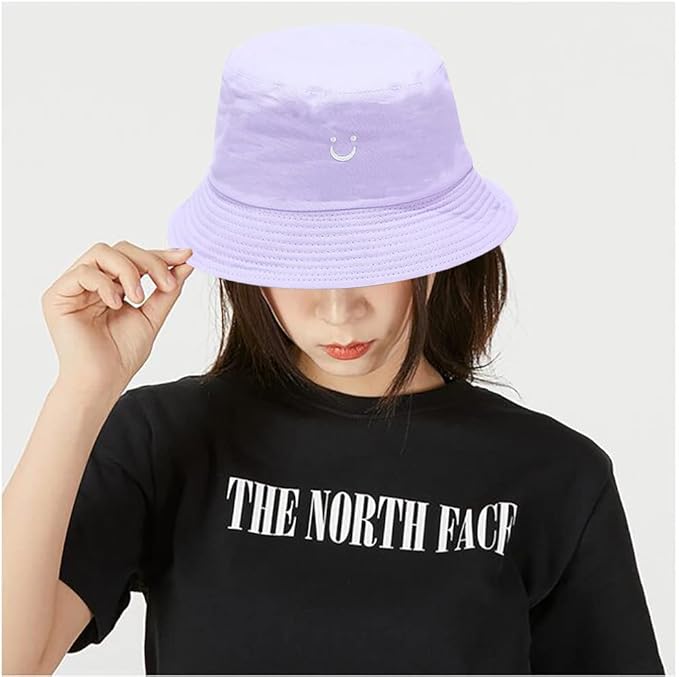 Malaxlx Unisex Bucket Hat Beach Sun Hat Aesthetic Fishing Hat for Men Women Teens, Reversible Double-Side-Wear