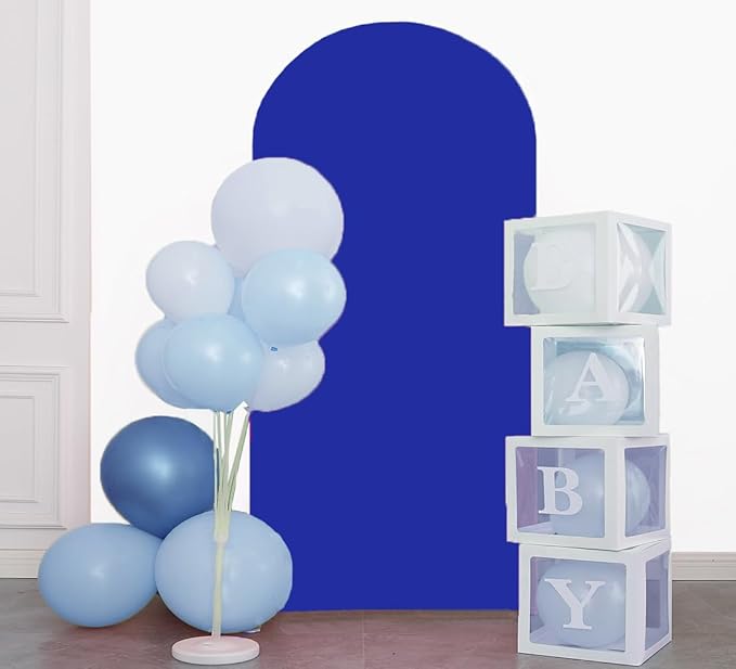 6.6 FT Arch Backdrop Cover, JFDYDM Royal Blue Wedding Arch Cover, Background Stand Covers, Royal Blue Chiara Backdrop Covers for Party Celebration Proposal Birthday Decor